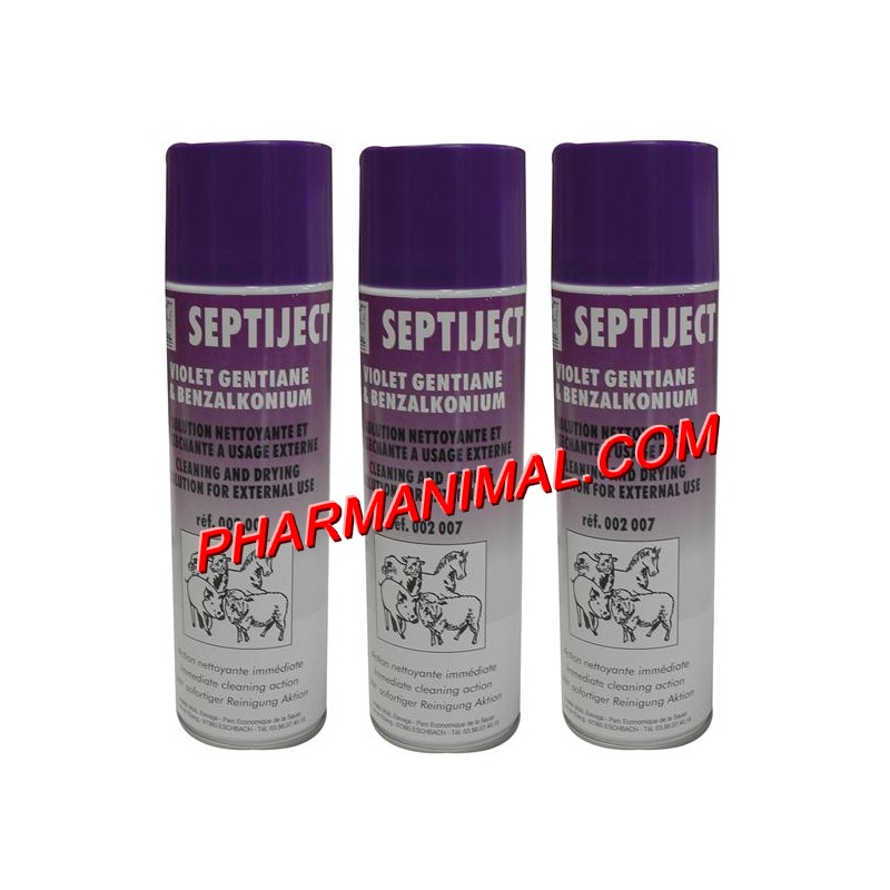 BOMBE ANTISEPTIQUE SEPTIJECT 450 ML - LOT DE 3 BOMBES